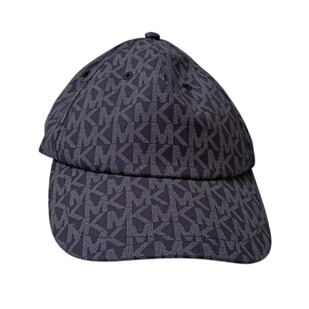 Michael Kors Women's Blue Cotton Adjustable Logo Cap - One Size